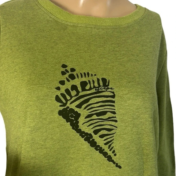 HABITAT green oversized, pullover ,NWT .sea shell,casual, PTP 19.5  and 22.5” - Picture 3 of 13